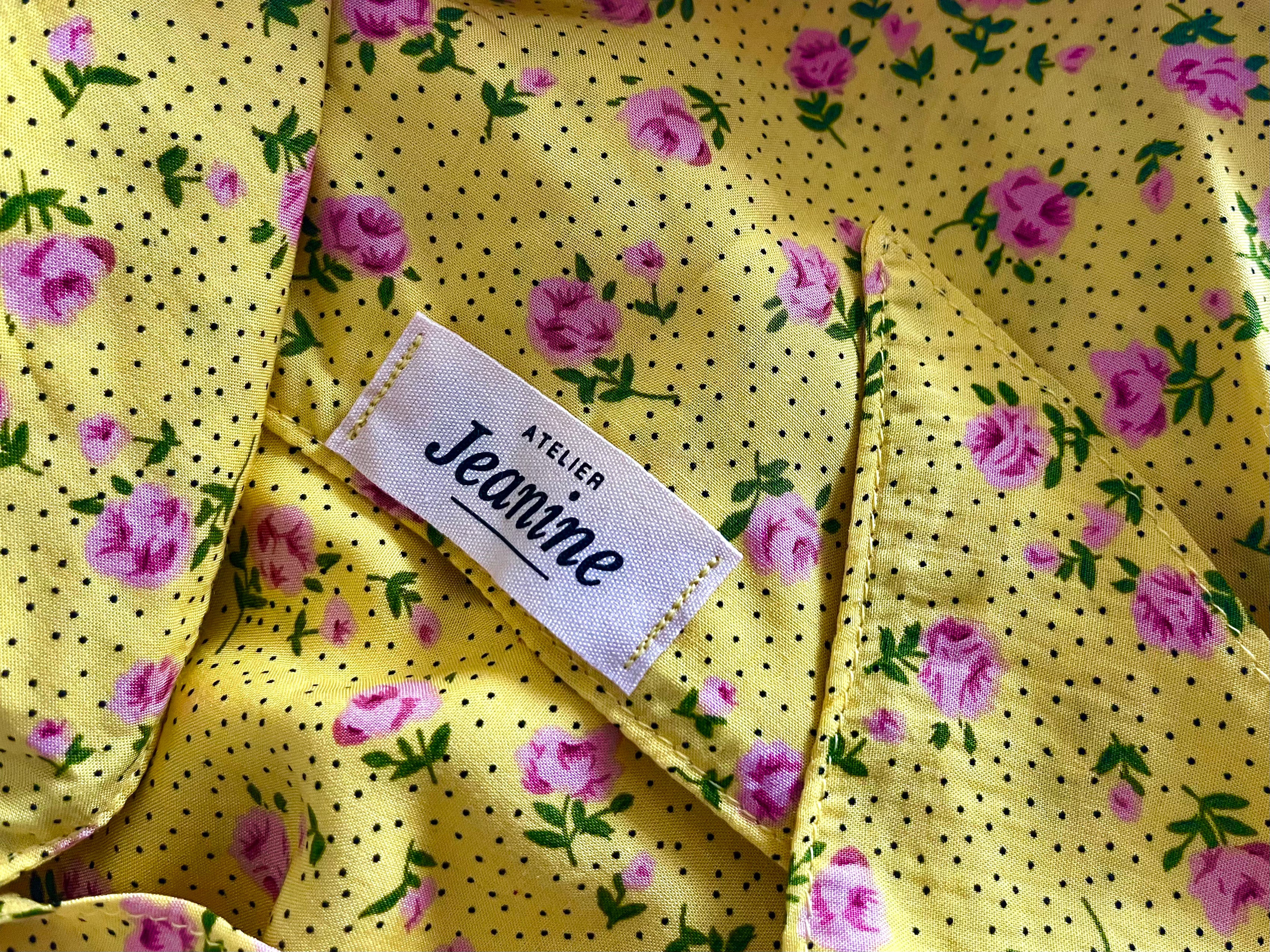 Bandana à fleurs jaune