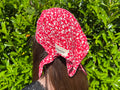 Bandana à fleurs rouge