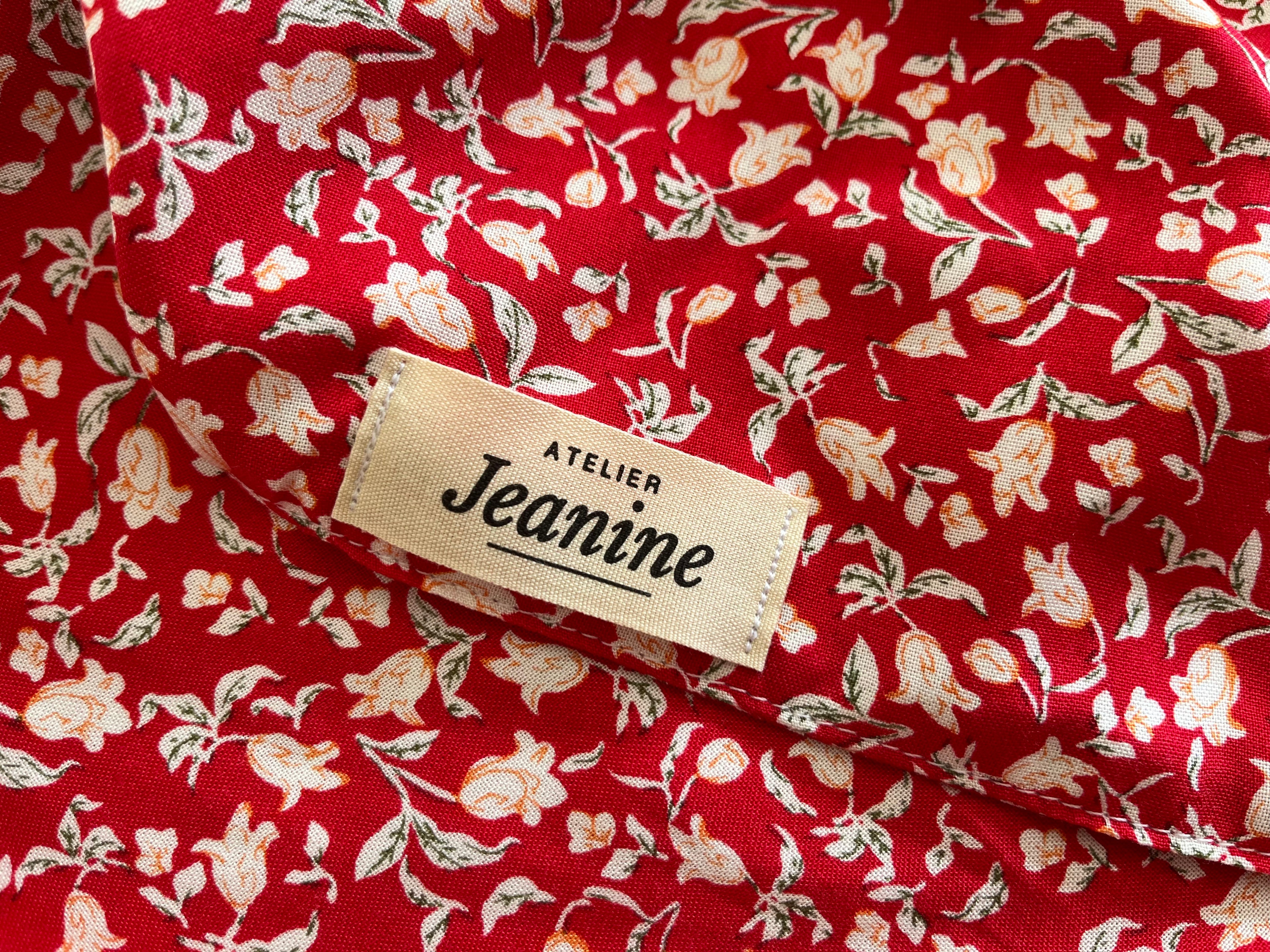 Bandana à fleurs rouge