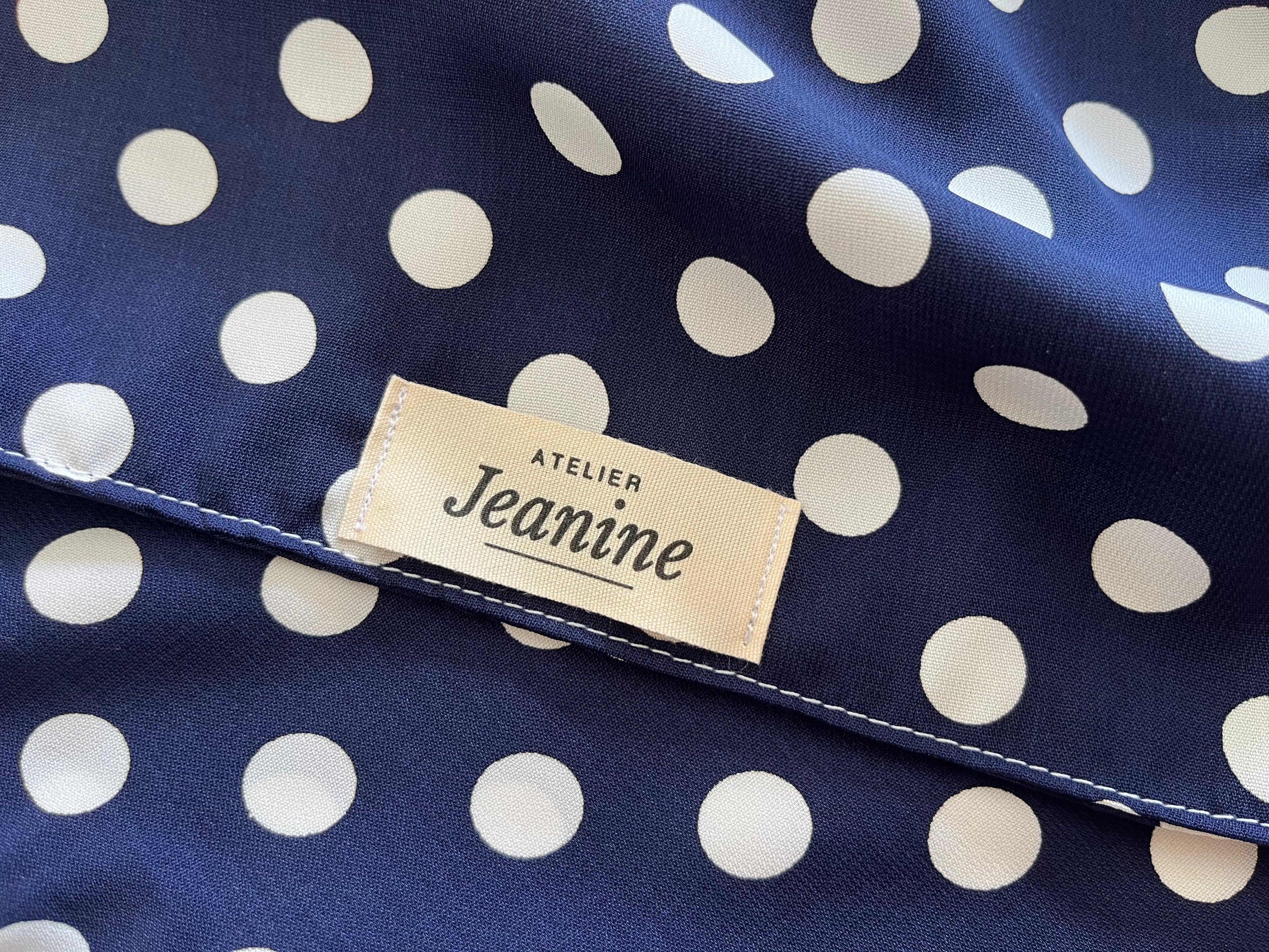 Bandana à pois bleu marine